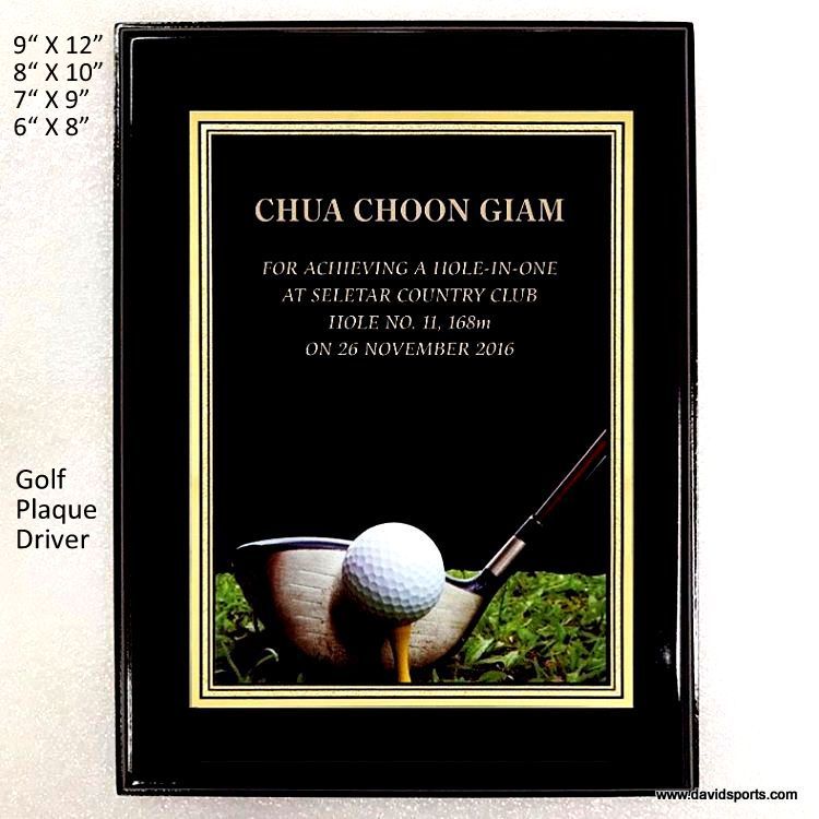 Golf Plaque - Driver — David Sports & Engraving