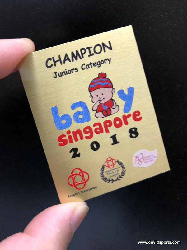 Gold Aluminium with Colour Logo and Text — David Sports & Engraving