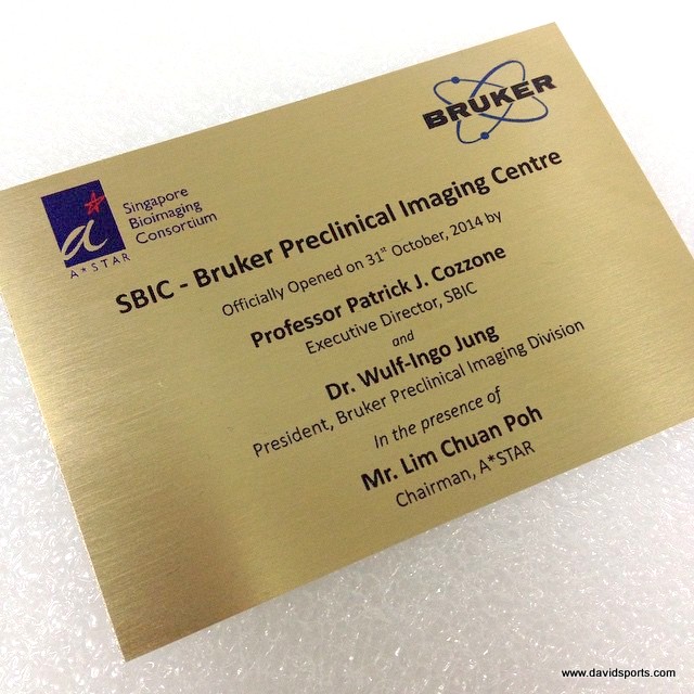 Gold Aluminium - Hairline Finishing — David Sports & Engraving