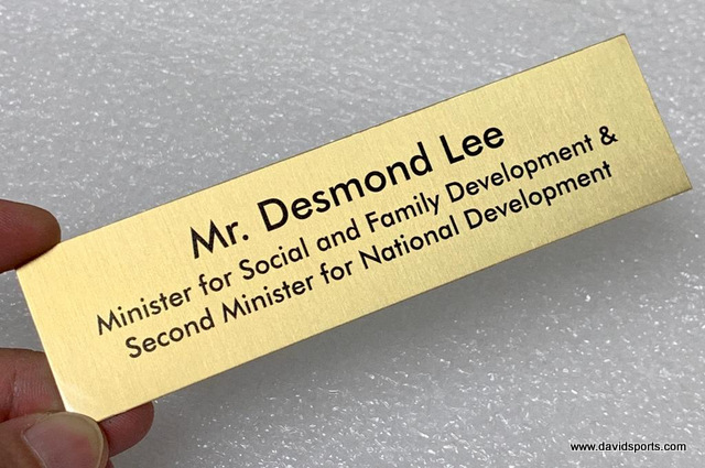 Gold Aluminium Plate — David Sports & Engraving