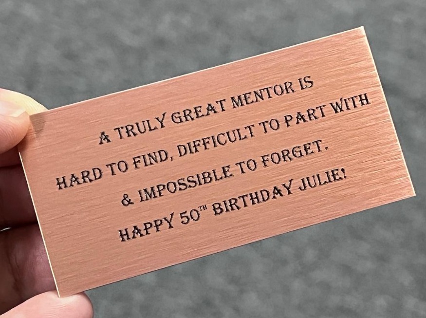 Copper / Bronze Aluminium Plate — David Sports & Engraving